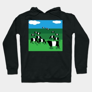 Belted Galloway Cattle Hoodie